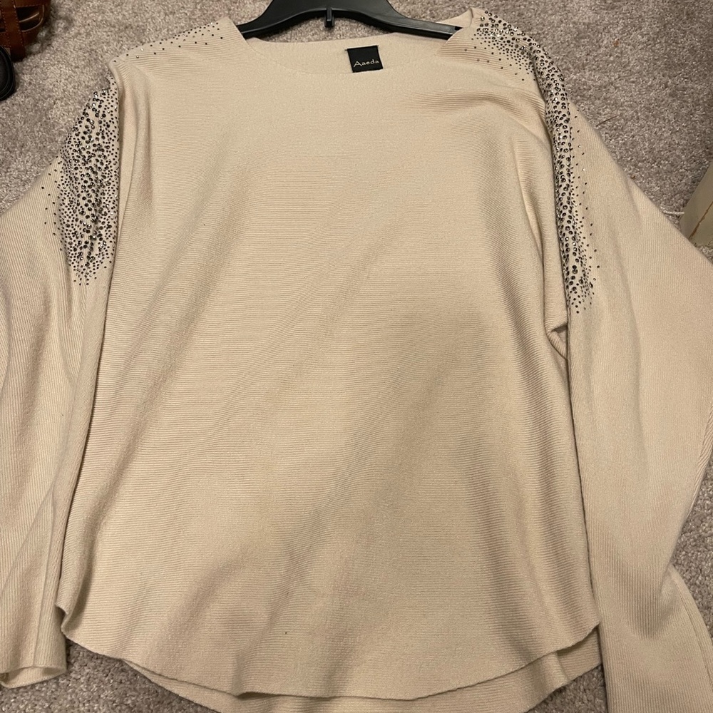 Aaeda sweater with glitter sleeves